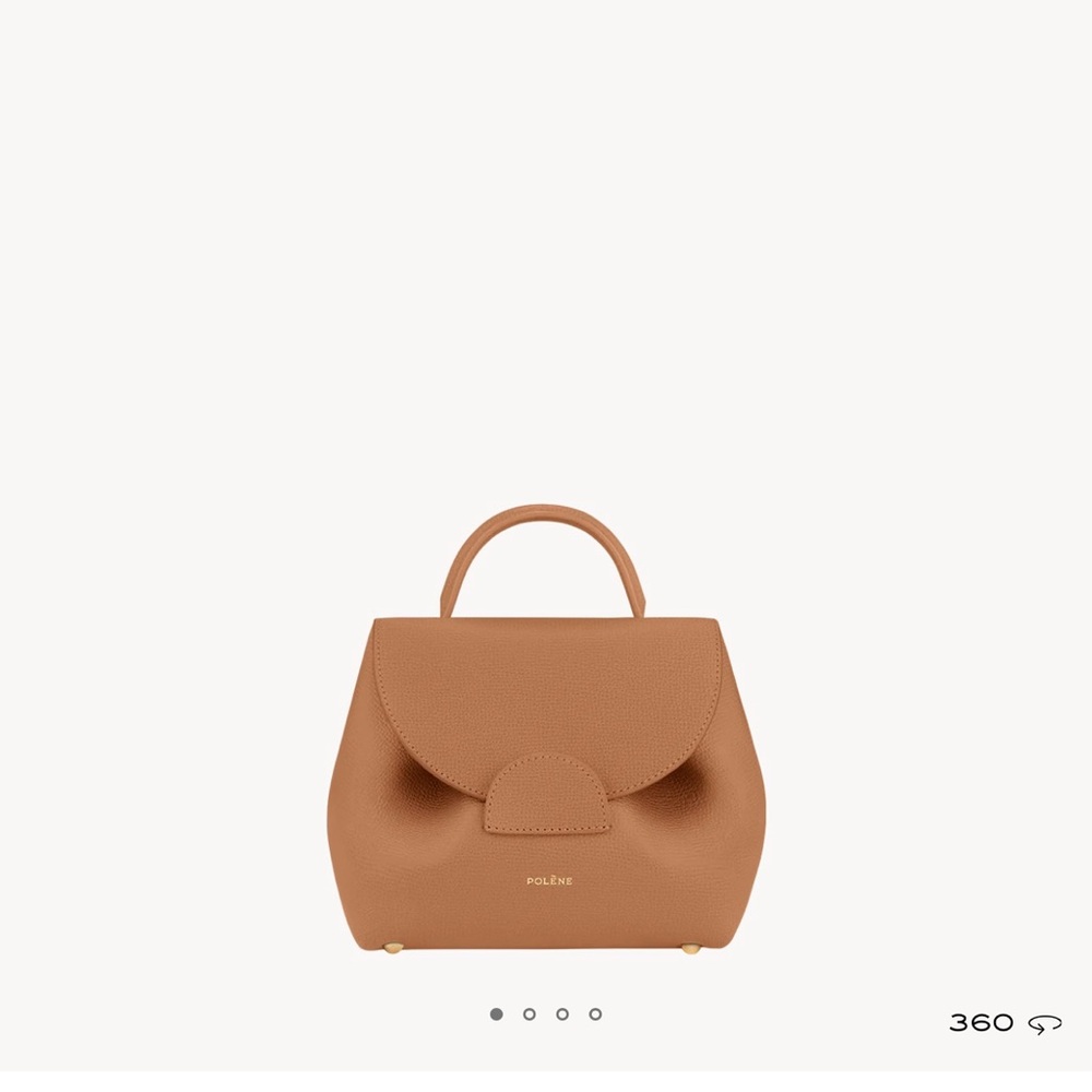 Polene Numero Un Nano in Textured Tan Leather